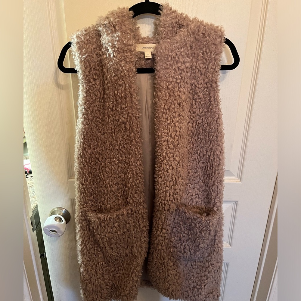 Tan Furry Vest